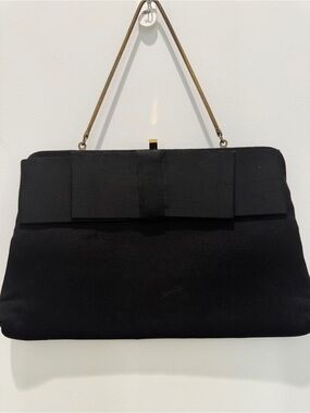 Vintage Peck & Peck Fifth Avenue Black Evening Bag with Bow